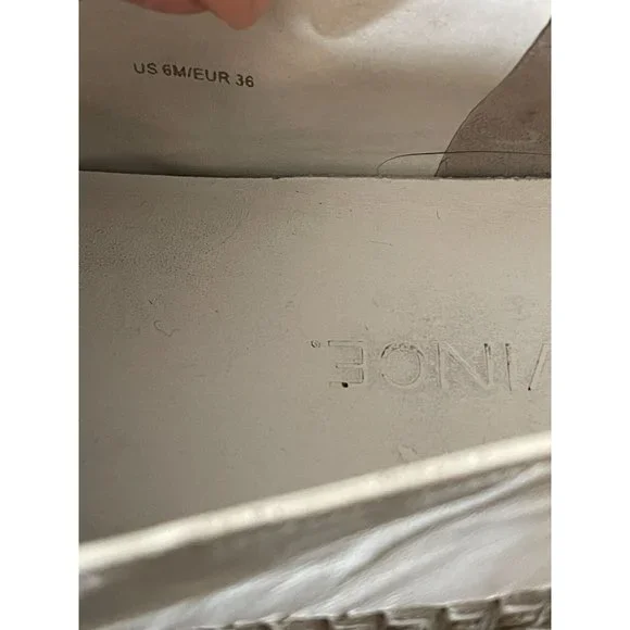 Vince Bates Espadrille Skate Sneakers White Burlap Size 36/6 - Picture 7 of 7